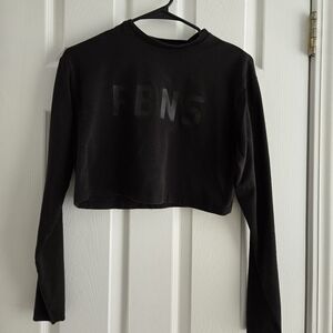 Alphalete PBNS Black Long Sleeve Crop Top